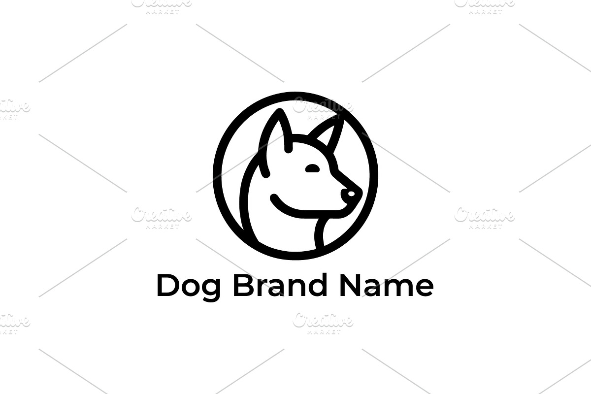 Dog profile circle emblem logo, a Branding & Logo Template by Vectorium Studio (Photo 1 of 2)