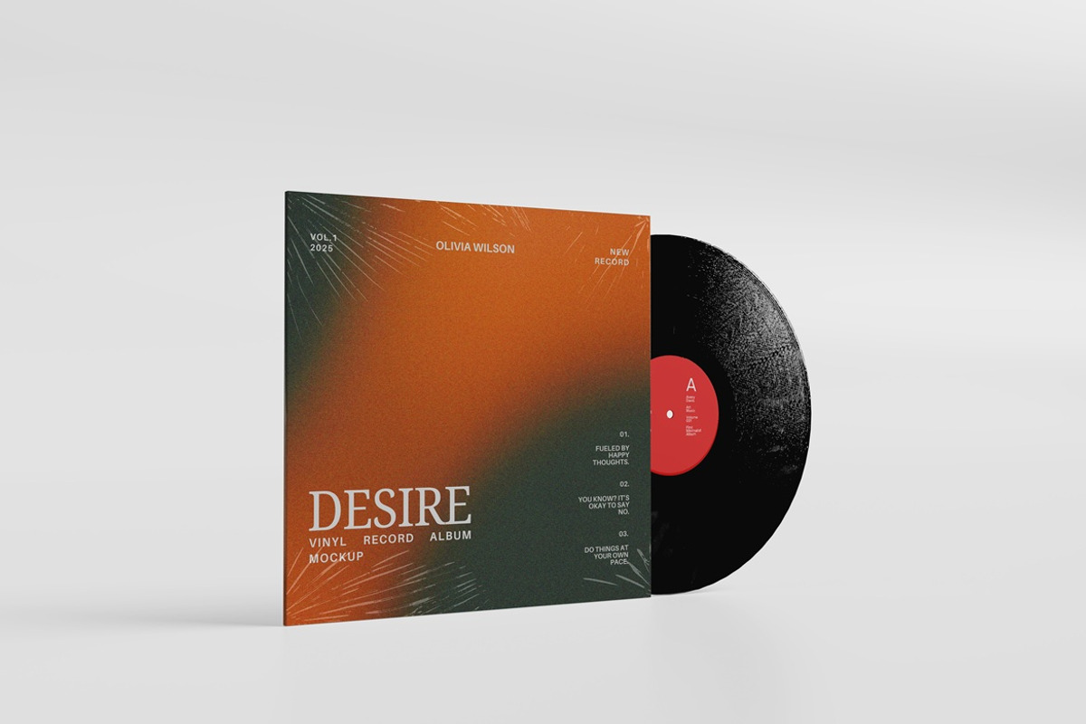 Vinyl Record Album Mockup, a Product Mockup by Momogi (Photo 5 of 8)