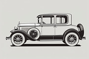 8 Vintage Car Silhouette Bundle, an Illustration by Creativeshirt (Thumbnail 7 of 9)