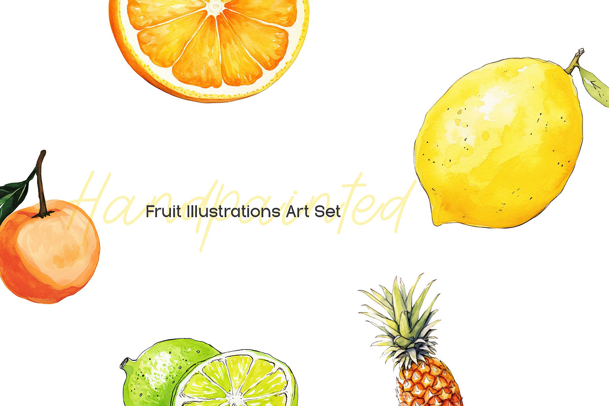 UHD Fruit Illustrations, an Object Graphic by crafty (Photo 2 of 4)