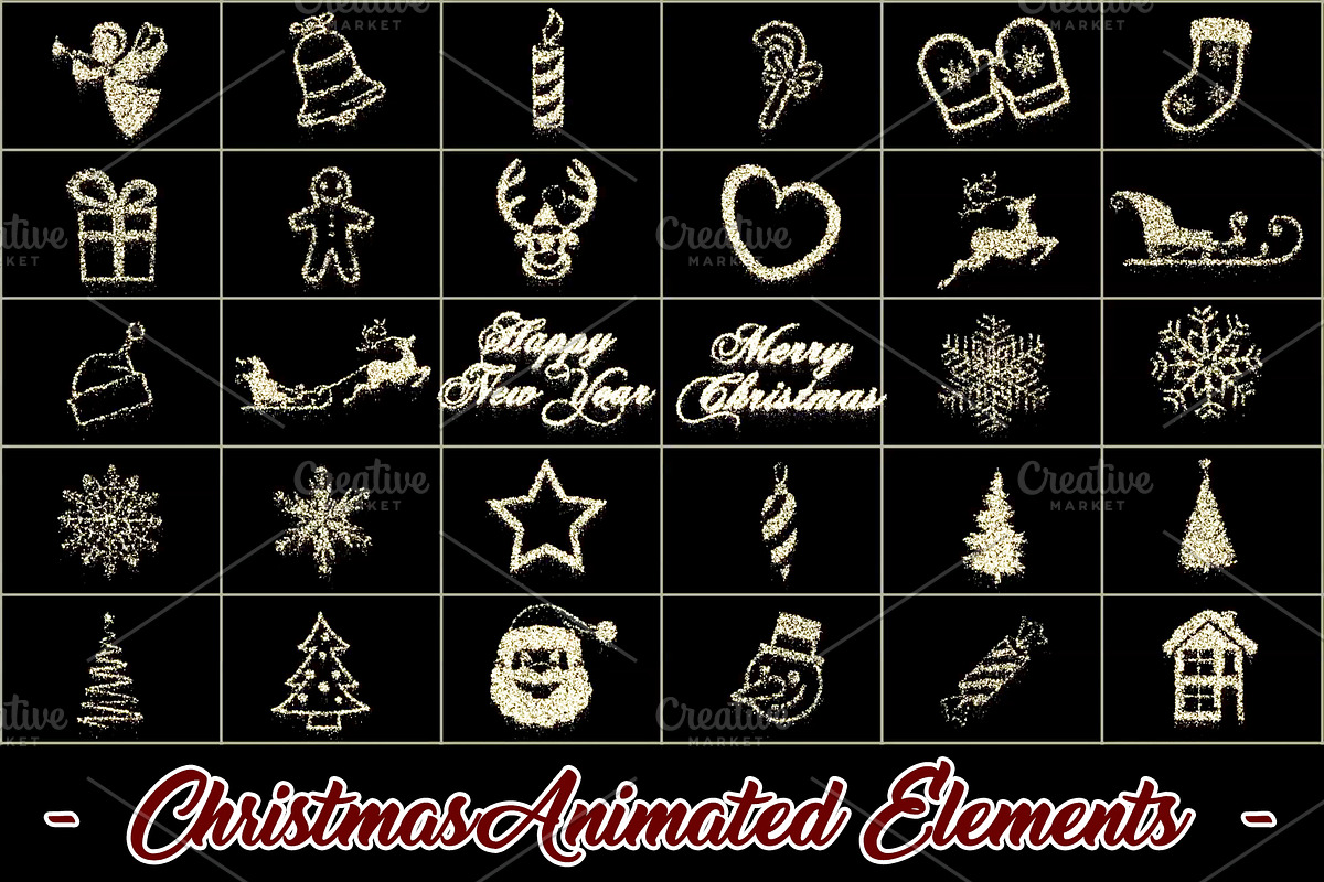 30 Christmas Elements, Animated Loop, a Graphic by TrixVFX (Photo 1 of 2)