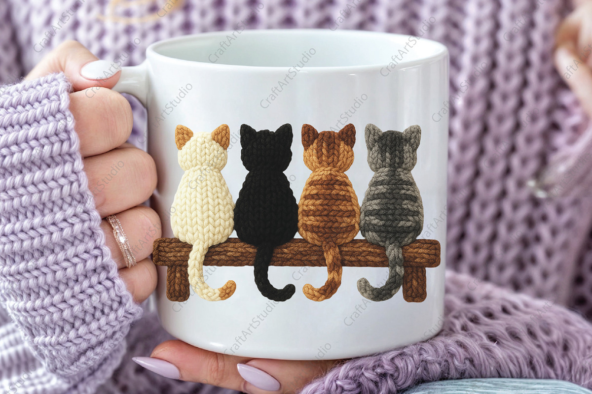 Latch Hook Yarn Crochet Cats Design, an Illustration by CraftArtStudio (Photo 2 of 4)