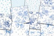 Blue Patterns Digital Paper, a Pattern Graphic by Design Scotch (Thumbnail 2 of 8)
