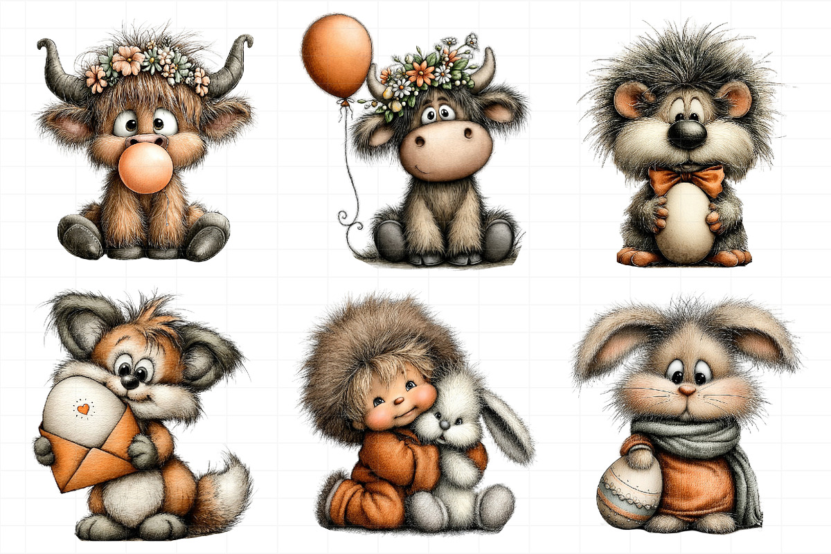 Whimsical Easter Animals Clipart, an Illustration by Daily.Designs (Photo 7 of 8)