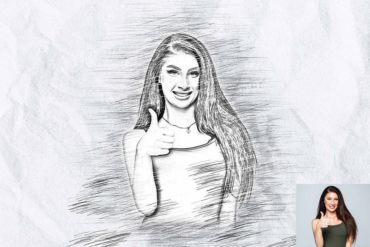 Realistic Pencil & Oil FX Photoshop, an Action Add-On by Studio Retouch (Photo 3 of 15)