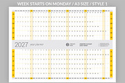 Year Planner 2027 (YP025-27), a Stationery Template by mikhailmorosin (Thumbnail 2 of 5)