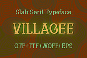 Villagee slab serif font, a Slab Serif Font by Guten Tag Vector (Thumbnail 1 of 4)
