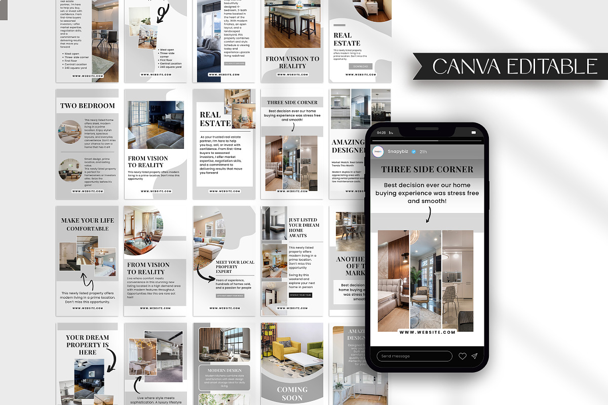 Real Estate IG Canva Story Template preview 4