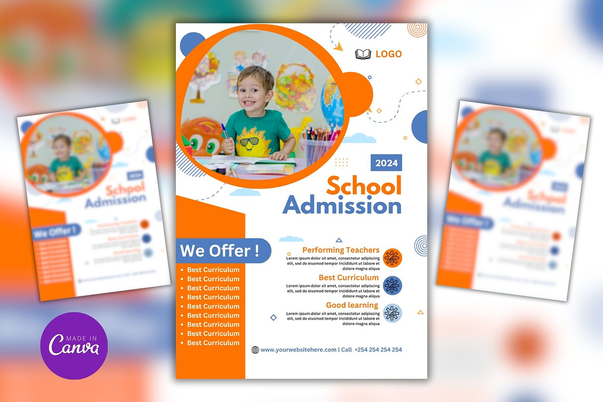 School Admission Editable Template, a Marketing Template by Mishek Munene (Photo 2 of 4)