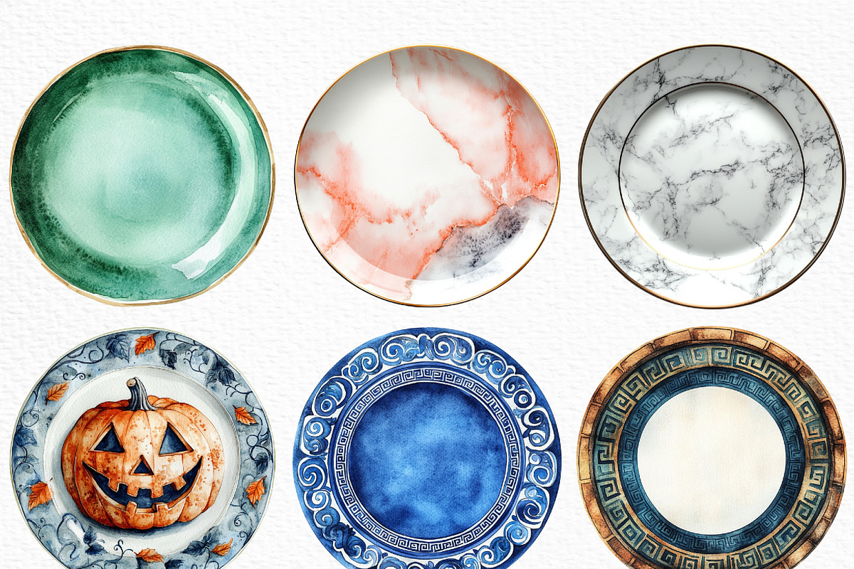 Dinner Plates Clipart, an Illustration by Craft Nest (Photo 3 of 6)
