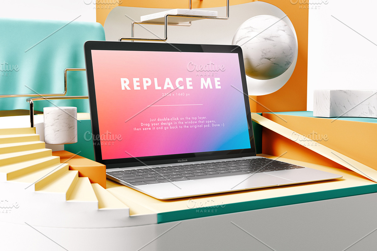 Macbook Creative Mockups Set, a Books & Magazine Mockup by As Good As Possible (Photo 13 of 14)