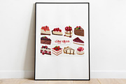 Cake slices VECTOR. 20 illustrations, a Food Illustration by Natalka Dmitrova art (Thumbnail 5 of 15)