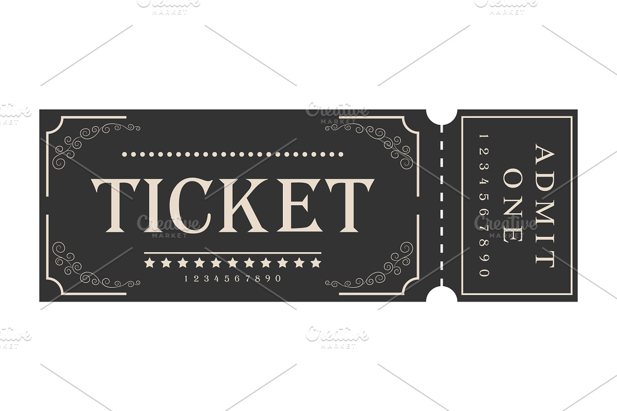 Retro Ticket Templates, an Object Illustration by PsychocheArt (Photo 3 of 5)