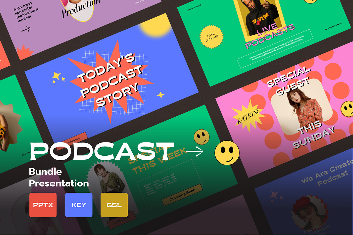 Podcast Bundle Presentation Pack, a Presentation Template by Rocket Template (Photo 2 of 13)