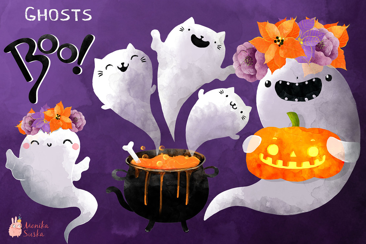 Halloween illustrations, an Illustration by monika.suska (Photo 4 of 8)