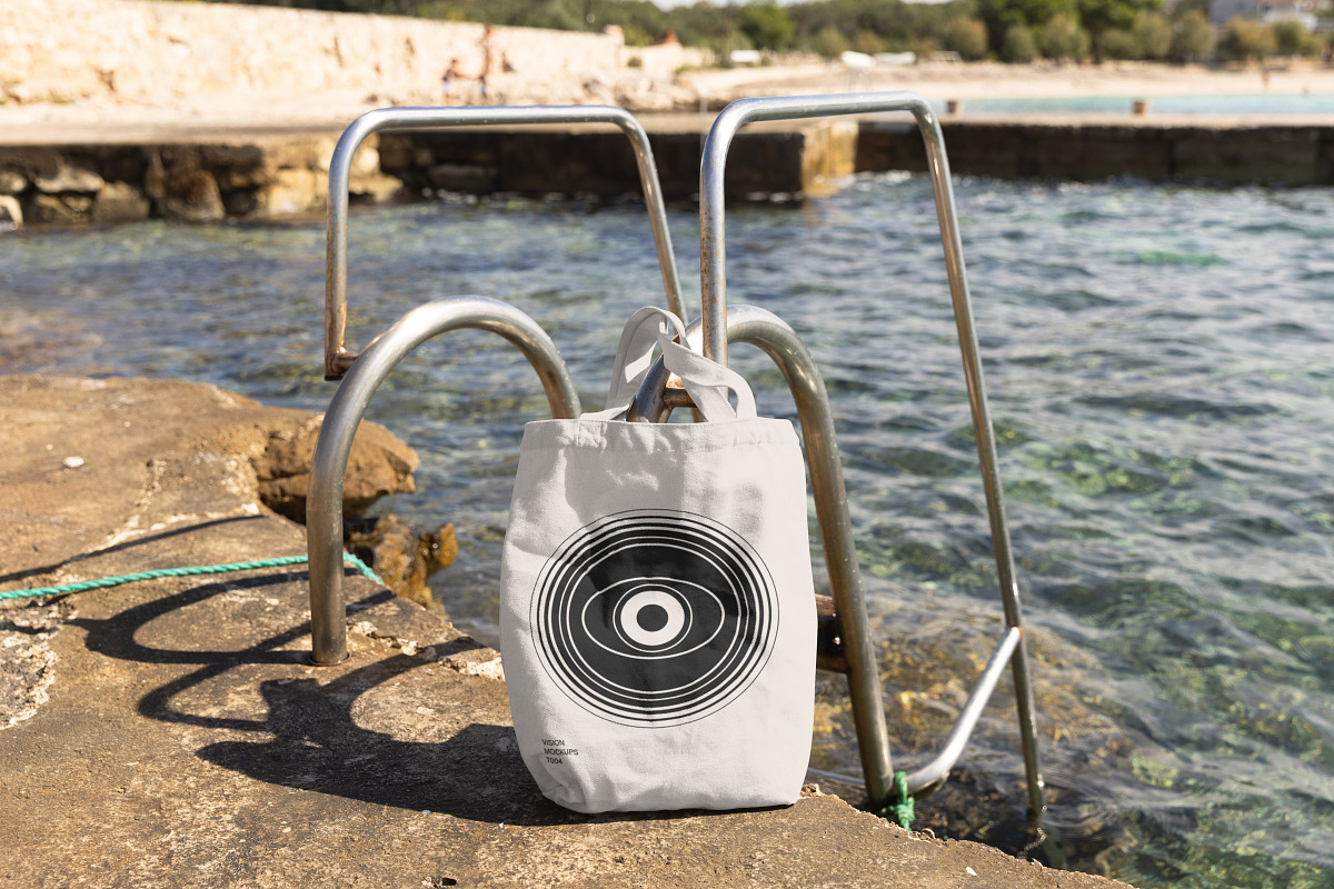 Vision T004 - Totebag Mockup, a Merchandise Mockup by Vision Mockups (Photo 1 of 2)