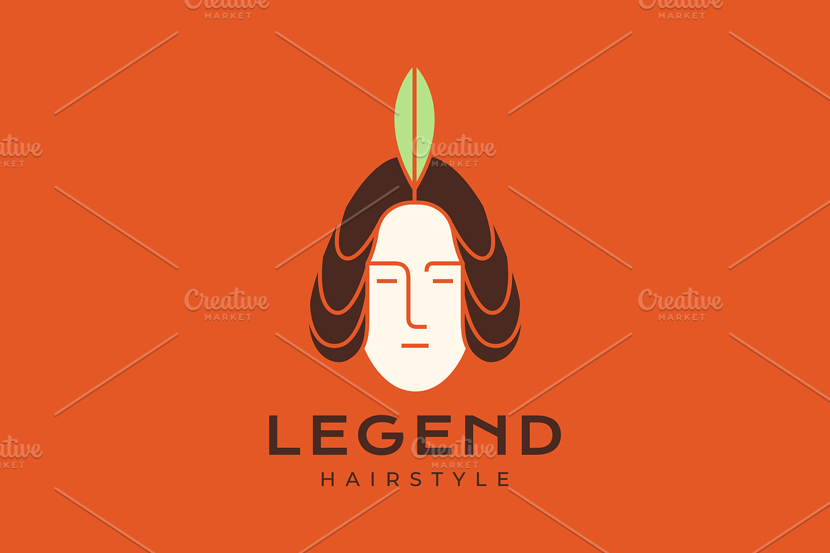 man portrait with hair judge logo, a Branding & Logo Template by devastd