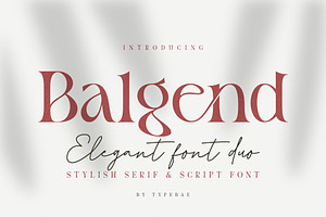 Balgend - Elegant Font Duo