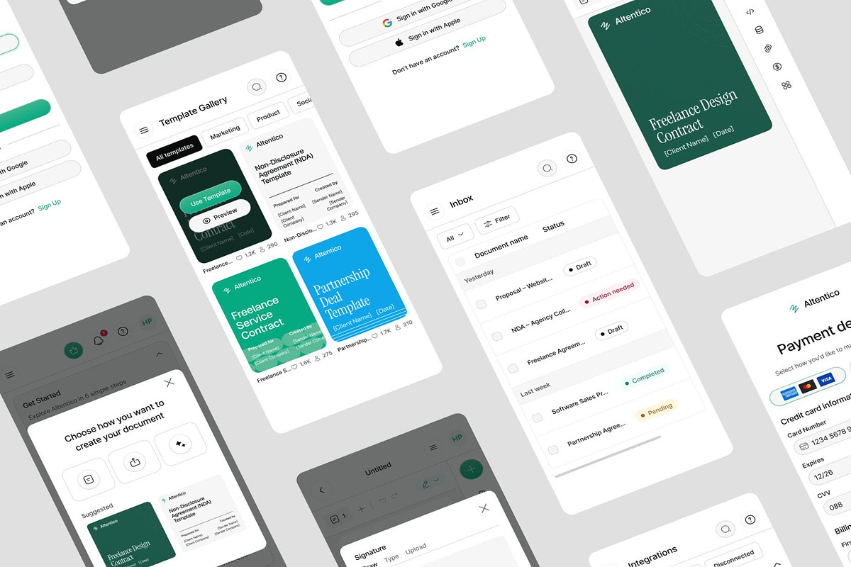 Smart E-Signature Doc WebApp UI KIT, an UI Kit Template by Creative Perspective (Photo 3 of 7)