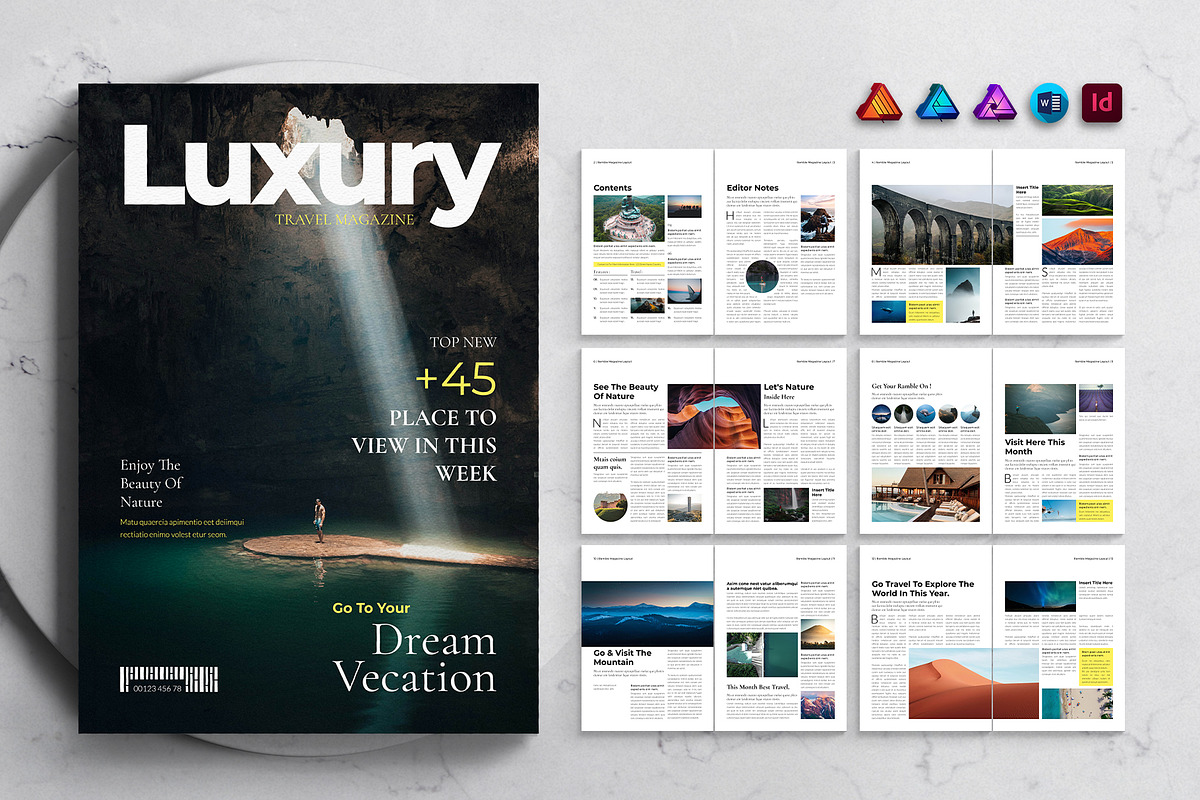 Luxury Travel Magazine Template