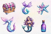 Magical Mermaid Sublimation Bundle, an Illustration by CreationArt (Thumbnail 3 of 5)