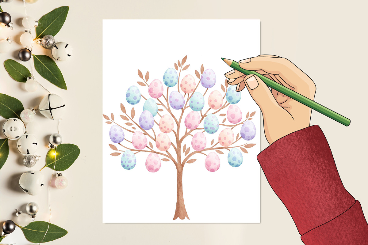 Cute Pastel Easter Clipart, a Seasonal Illustration by RobertsArt (Photo 6 of 7)