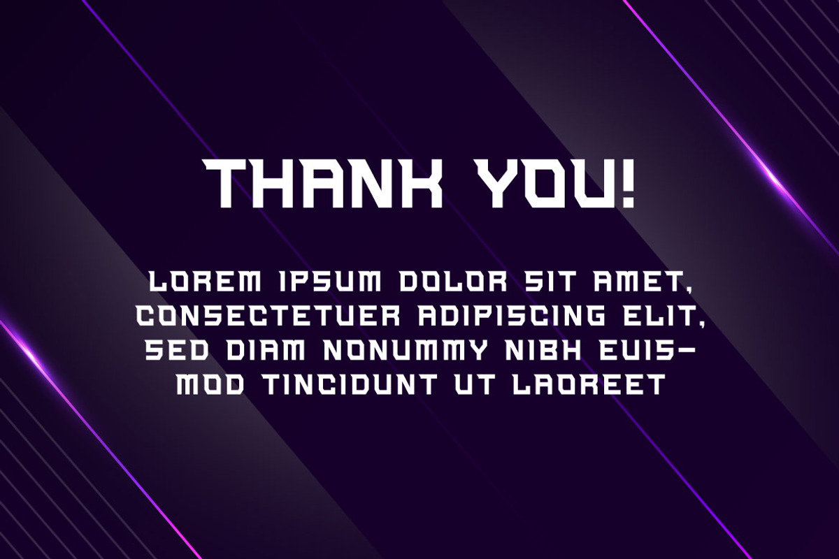 Godan - Futuristic Display Font, a Font by Mightyfire (Photo 3 of 3)