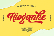 Hioganke, a Script Font by ahweproject (Thumbnail 1 of 9)