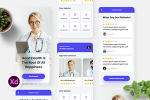 Salud - Health Care Solutions App, an UI Kit Template by Panen Creative