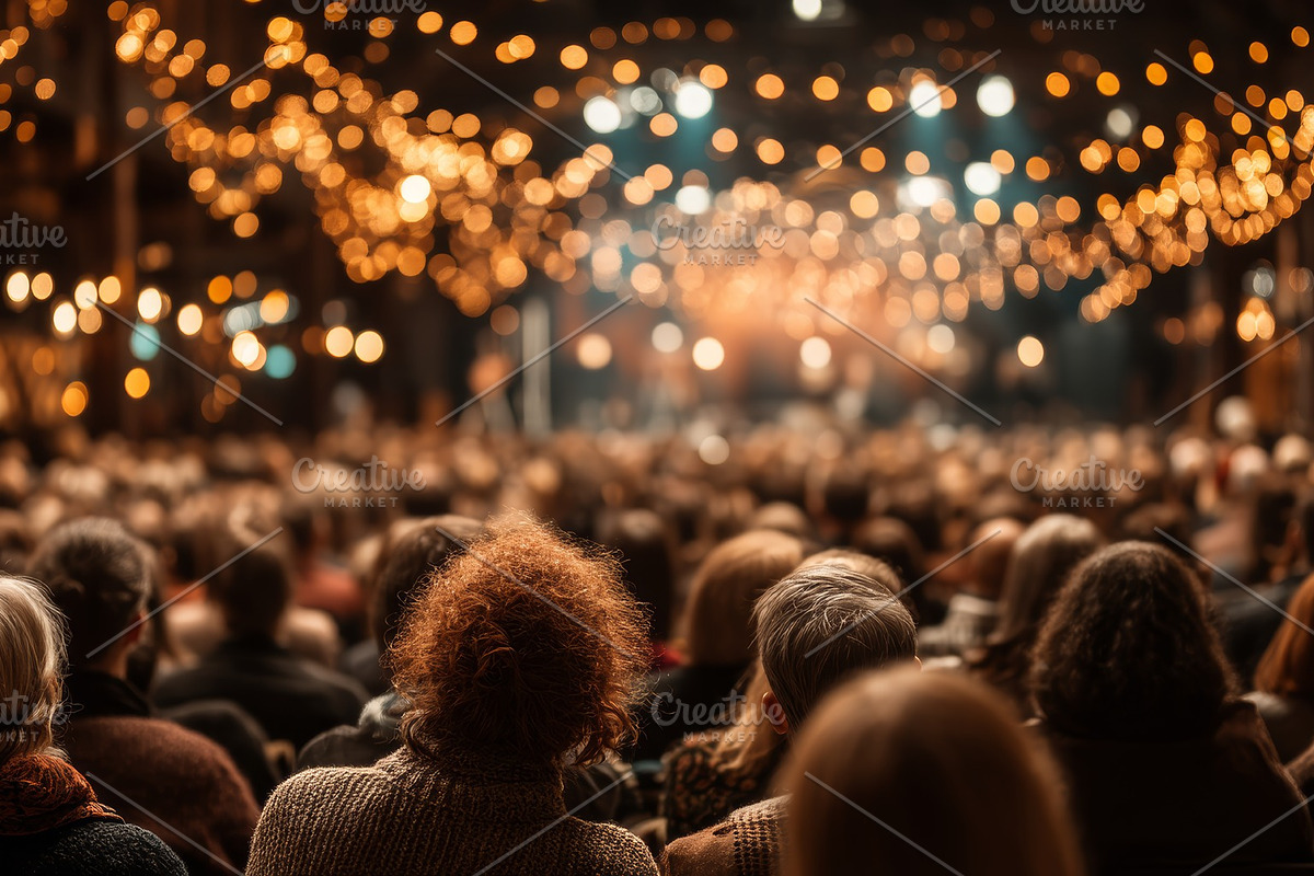 Large audience attending an illuminated event in a warmly lit hall, a Person Photo by AS photostudio (Photo 1 of 2)
