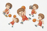 Adorable Basketball Kids Cartoon, a Sport Illustration by Gohsantosa (Thumbnail 3 of 4)