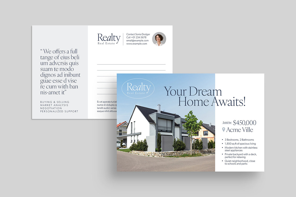 Real Estate Postcard Template, a Card Template by BrandPacks (Photo 4 of 5)