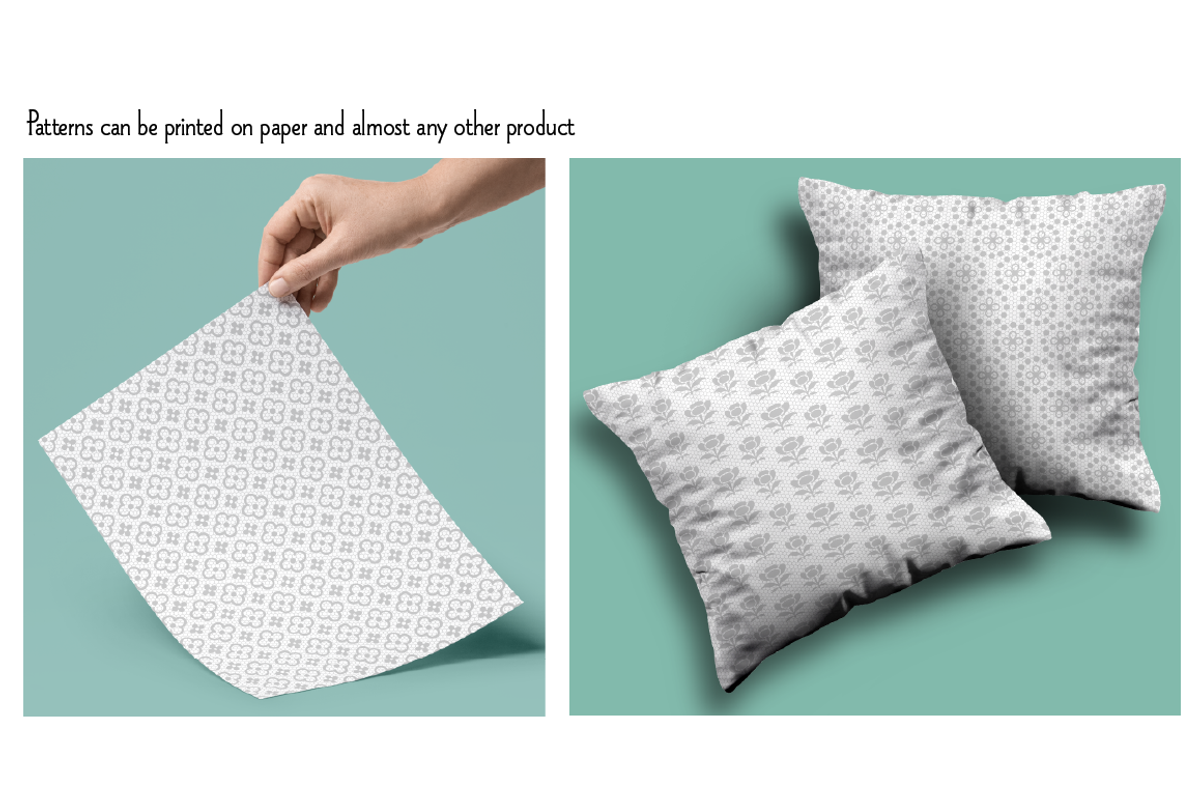 Seamless Gray Lace Patterns preview 2