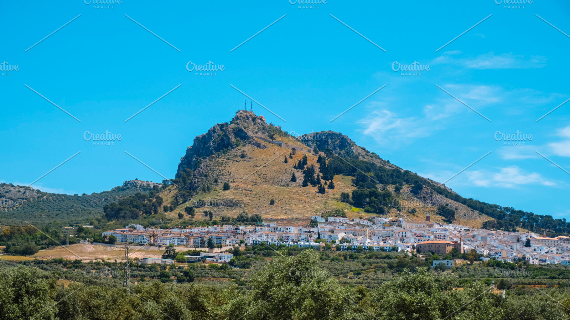 view of Archidona, Spain, from the distance, a Photo by Nito