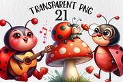 Funny Ladybug Clipart Bundle, a Seasonal Illustration by Rose Art (Thumbnail 1 of 4)