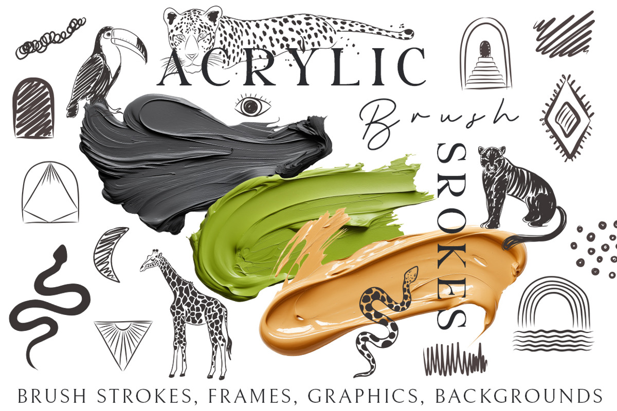 Acrylic Brush Strokes, an Object Graphic by Evgeniia (Photo 1 of 10)