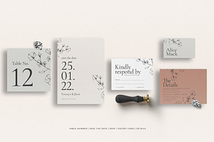 Floral Wedding Invitation Suite