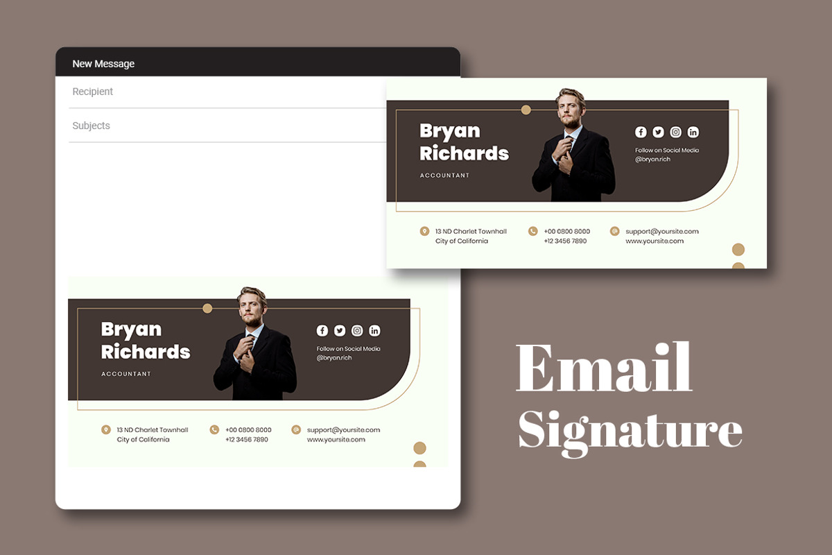 Accountant Email Signature, an Email Template by Rahardi Creative