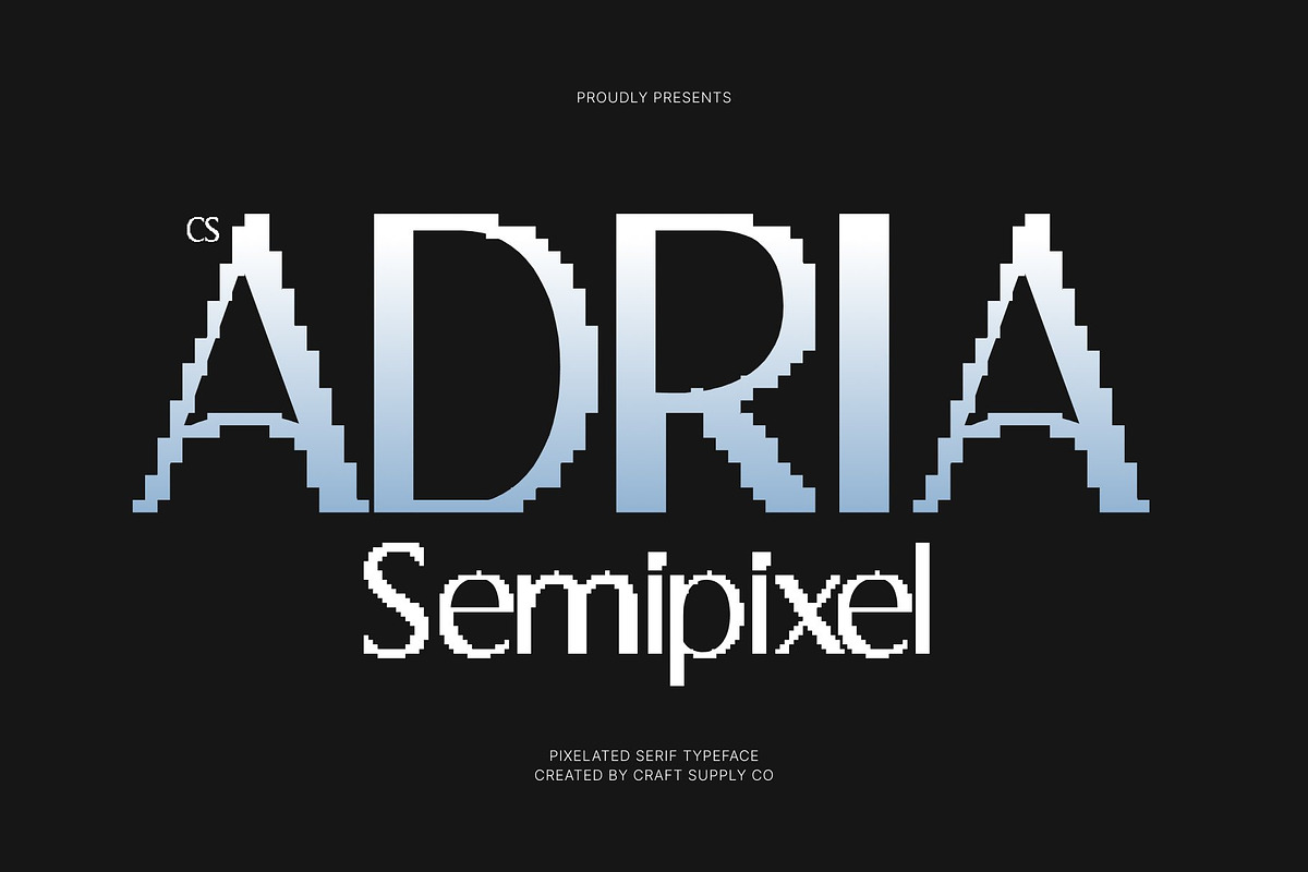 CS Adria Semipixel, a Sans Serif Font by Craft Supply Co. (Photo 1 of 8)