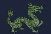 Royal Dragon on Navy Blue, a Pattern Graphic by Sharon Schwalbe (Thumbnail 7 of 7)
