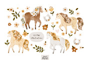 Floral horse clipart & patterns, an Animal Illustration by tatiletters (Thumbnail 9 of 9)
