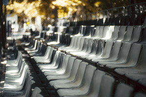 Empty Event Seating Rows, an Architecture Photo by SkyNext