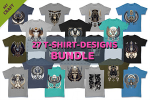 Bundle 27 T-Shirt-designs. Egyptian., a Pattern Graphic by KENO Mascots