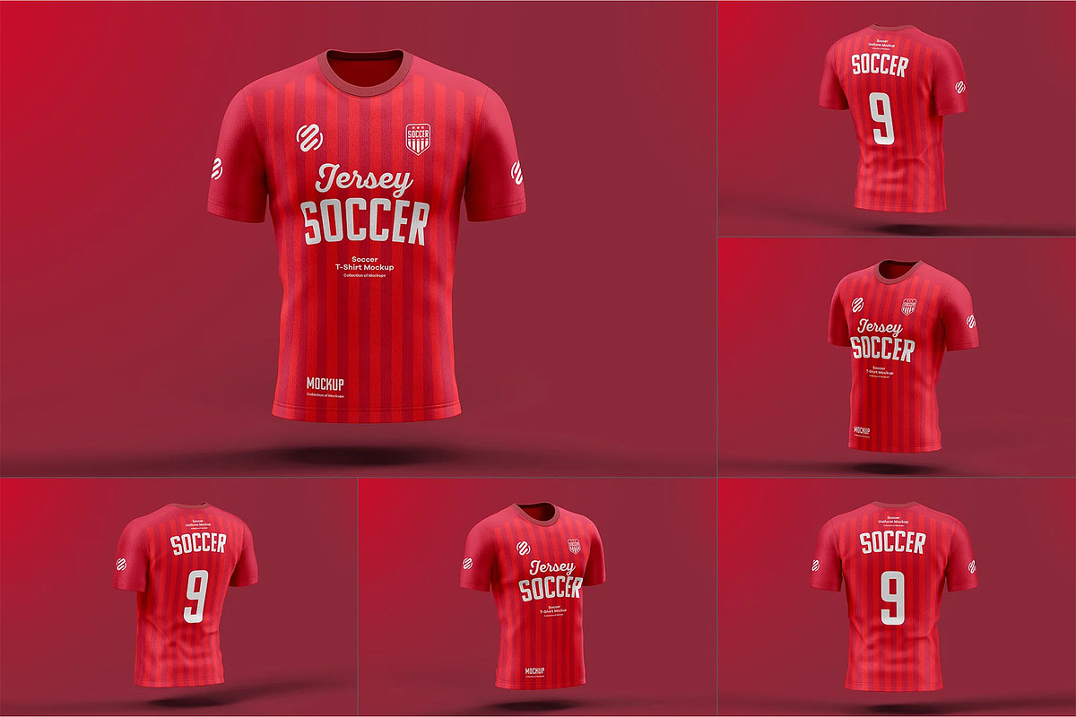 Soccer T-shirt Mock-up, a Shirt Mockup by zippypixelstudio (Photo 1 of 8)