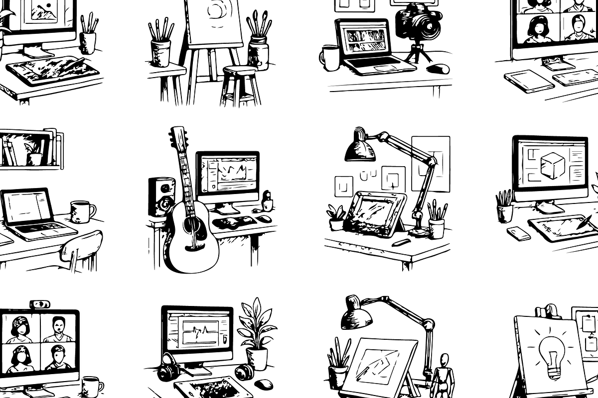 Creative Workspace Set, an Object Graphic by RT Studio (Photo 4 of 4)
