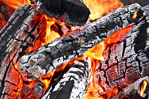 campfire close up, a Photo by saiko3p