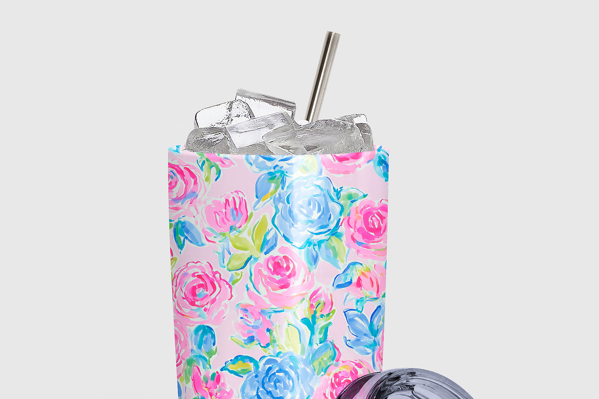Seamless Rose Patterns, a Pattern Graphic by The Preppy Artist (Photo 3 of 11)