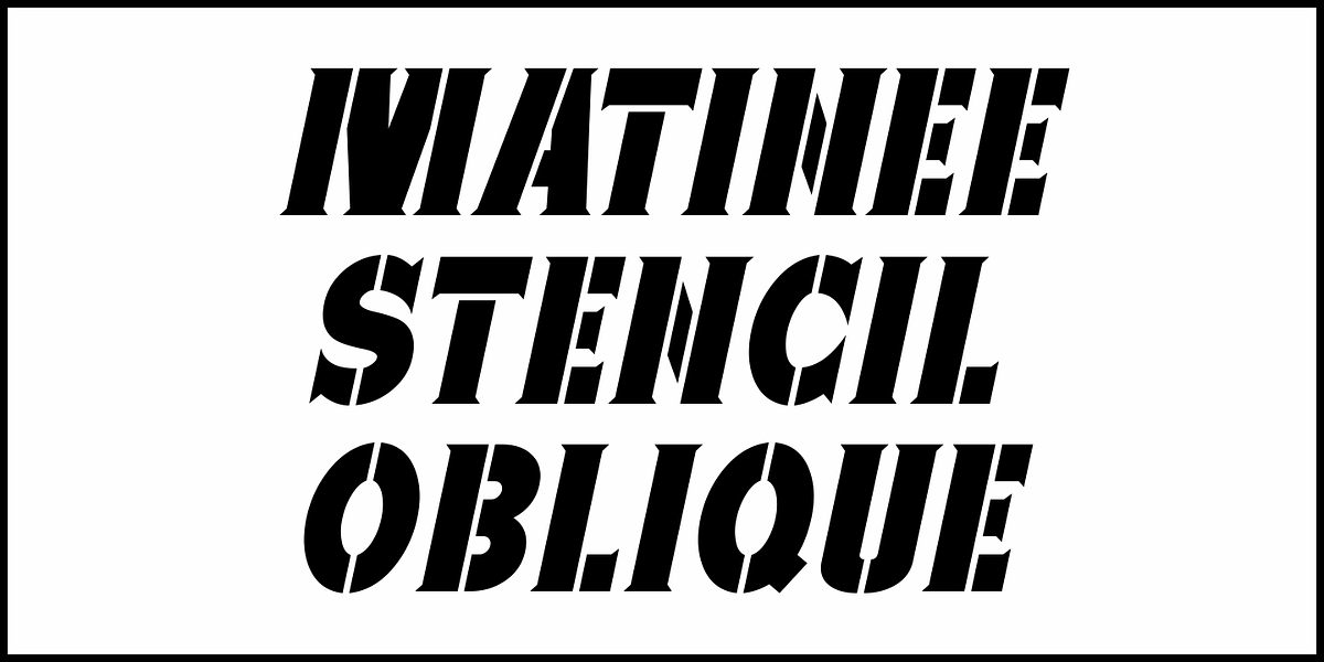 Matinee Stencil JNL, a Font by Jeff Levine Fonts (Photo 4 of 5)