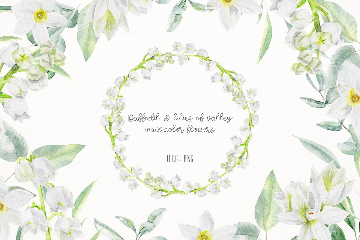 Daffodil & lilies of valley flowers, a Decorative Illustration by MyLittleMeow (Photo 1 of 8)