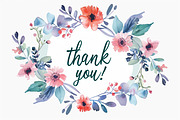 Thank You Card Set - Watercolor, an Illustration by hafijul (Thumbnail 11 of 13)